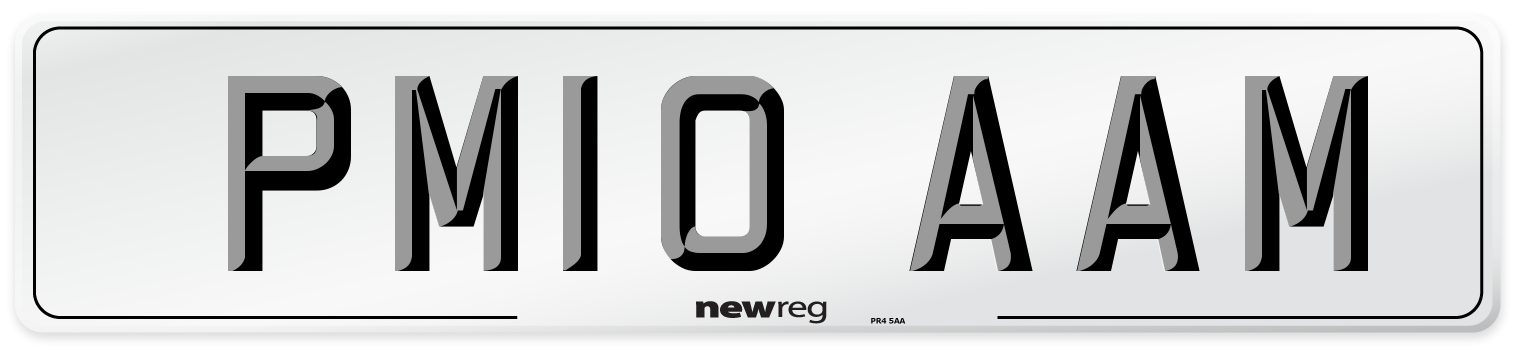 PM10 AAM Number Plate from New Reg